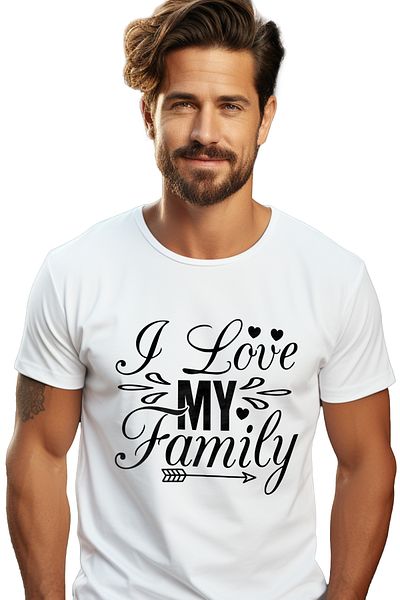 StoryGift Romania Men's T-Shirt With Hearts For Those Who Love Their Family Enormously With Message In English C Stg
