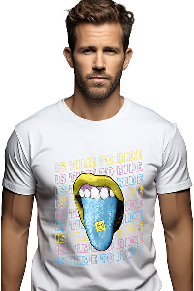 StoryGift Romania Tricou Barbati Cu Mesaj In Engleza Is Time To Ride, Limba, ...
