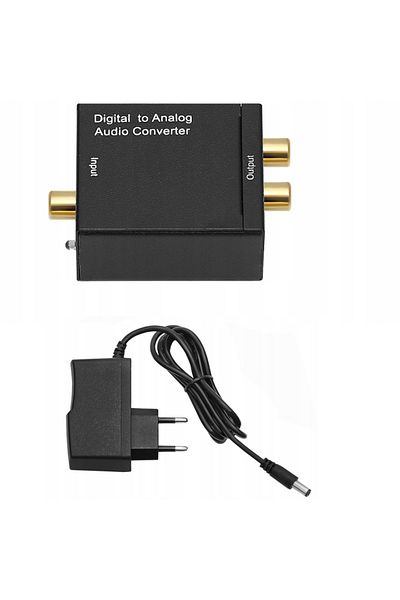 zola Digital to analog audio converter/adapter, 2 RCA connectors, Toslink optical output