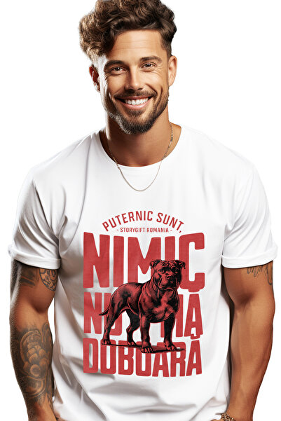 StoryGift Romania Tricou Barbati Caine Furios Mesaj Motivational Nimic Nu Te ...