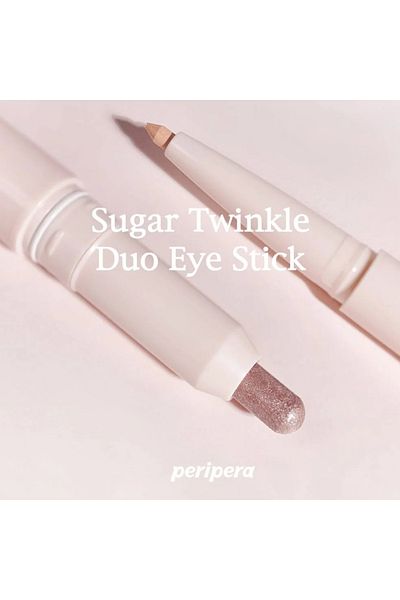 PERIPERA Fard de pleoape duo, Peripera, Sugar Twinkle Duo Eye Stick, 0.23g + 0.55g 005 Frozen Pink