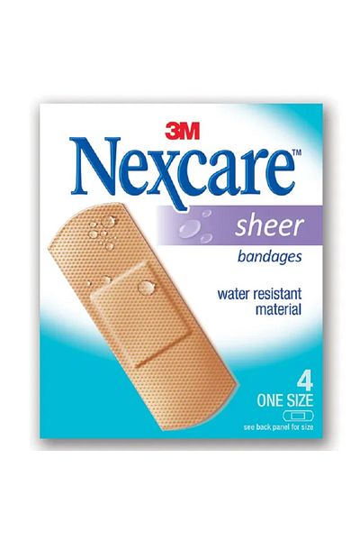 Nexcare SHEER BANDAGES WATER RESISTANT 656-4 4S