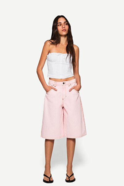 Bershka Poplin Bandeau Top