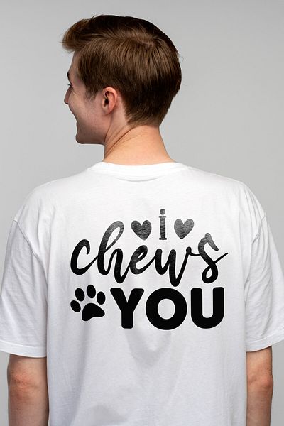 StoryGift Romania Men's T-Shirt With Hearts And A Paw For Animal Lovers With Text In English - M Stg