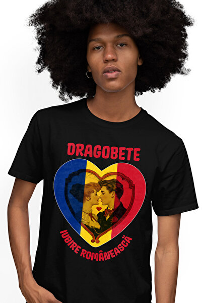 StoryGift Romania Tricou Barbati Iubire Romaneasca Cuplu Sarutand-se Dragoste...