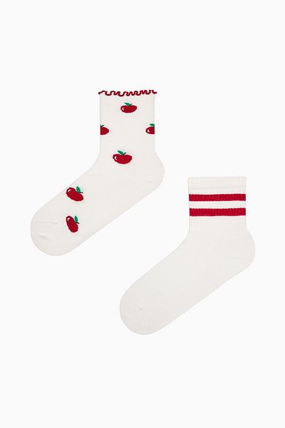 Penti Apple Frill Tennis Red White 2-Piece Socket Socks