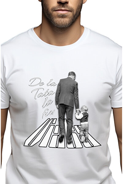 StoryGift Romania Tricou Barbati Ciclul Vietii Om Cu Copil De La Tata La Fiu ...