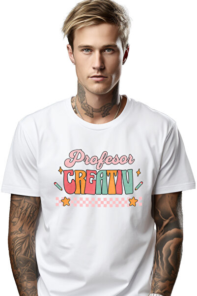 StoryGift Romania Tricou Barbati Profesor Creativ Educatie Scoala Copii Cu Im...