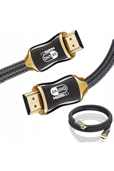 zola HDMI 2.1 cable, 8K@60Hz, 4K@120Hz, 3D, resistant PVC, 3 m, black