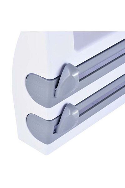 REOCLE 4-in-1 Wall-Mount Paper Towel Holder Multi-Function Refrigerator Cling Film Storage Rack
