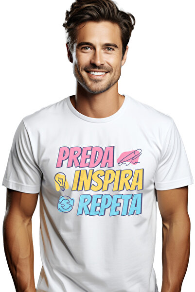 StoryGift Romania Tricou Barbati Preda Inspira Repeta Profesori Educatie Scoa...