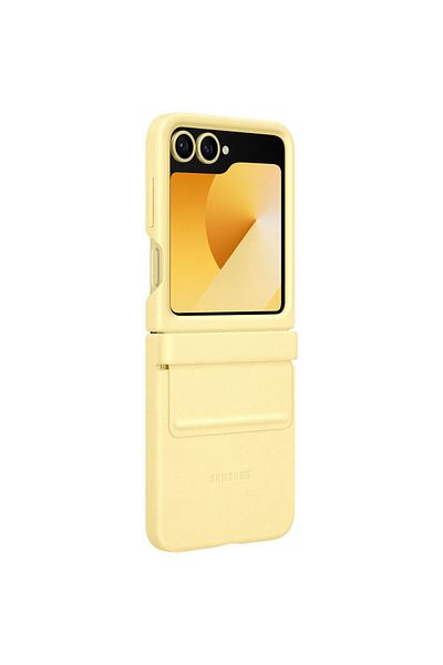 Samsung Husa De Protectie Kindsuit (LEATHER) Case Pentru Galaxy Flip6, Yellow