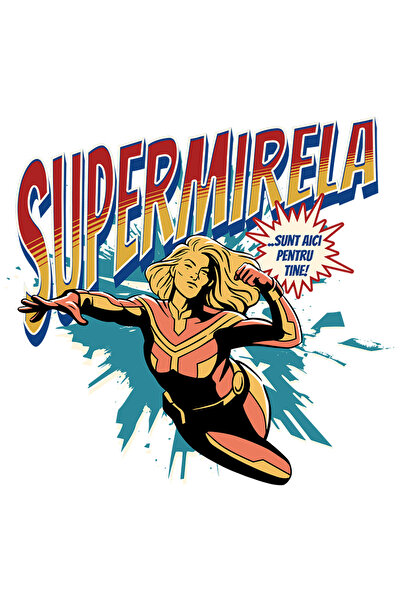 StoryGift Romania Sticker Adeziv 90CM Super Mirela, SuperErou Sunt Aici Pentr...