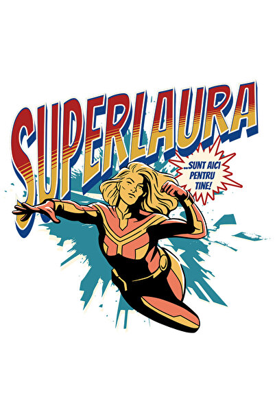 StoryGift Romania Sticker Adeziv 90CM Super Laura, SuperErou Sunt Aici Pentru...