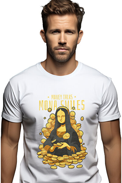 StoryGift Romania Tricou Barbati Cu Mesaj In Engleza Money Talks Mona Smiles,...