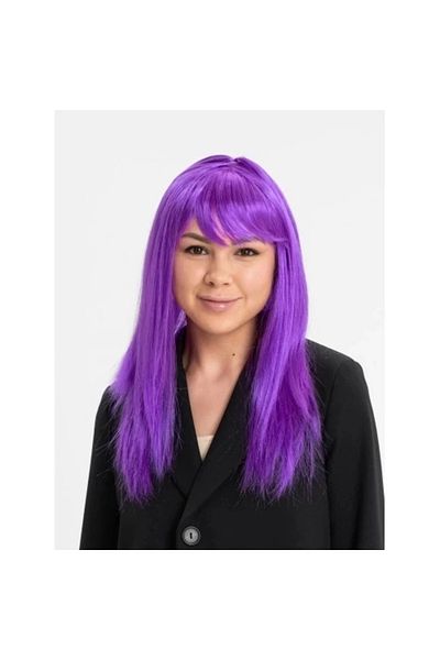 PRATİKOBA Purple Straight Cut Wig