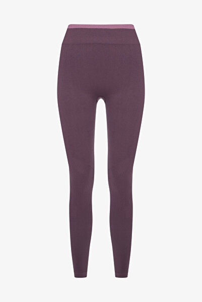 Penti Mürdüm Yüksek Bel Kontrast Dikişsiz Bilek Boy Tayt