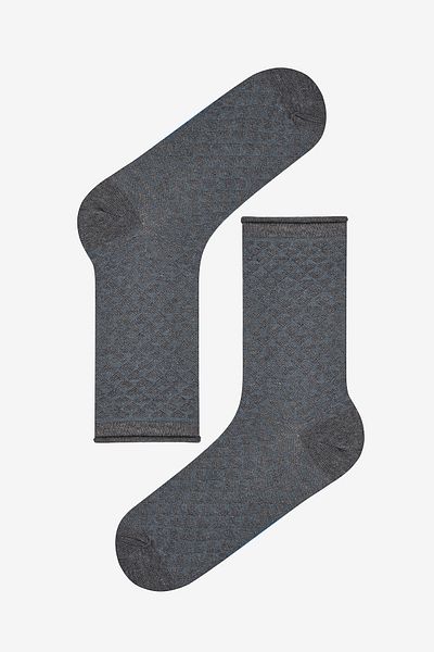 Penti Черни сиви многоцветни чорапи от 3 части Heart Jacquard