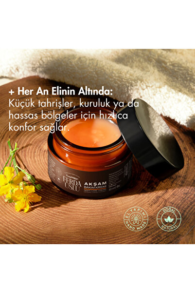 Fermente Mutfağım Kantaron Yağlı Krem - %100 Doğal Nemlendirici Onarıcı Akşam Bakım Kremi Bebeklerde Güvenli 30 ml
