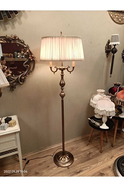 ROSA BIANCA CASA Ottoman Lambader BRONZ Ayak VİZON Şapka 170cm.