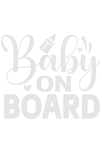 StoryGift Romania Sticker Adeziv 20CM Exterior cu ilustratie afisand un biberon si textul "Baby on board" - copi