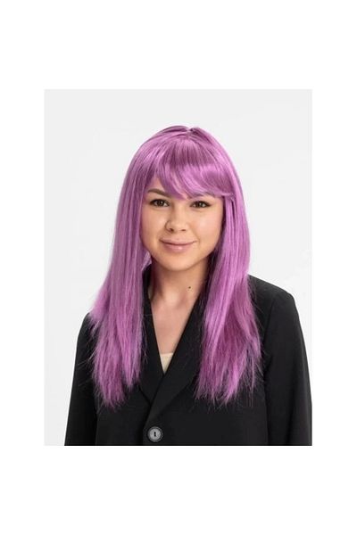 PRATİKOBA Rose Pink Straight Cut Wig
