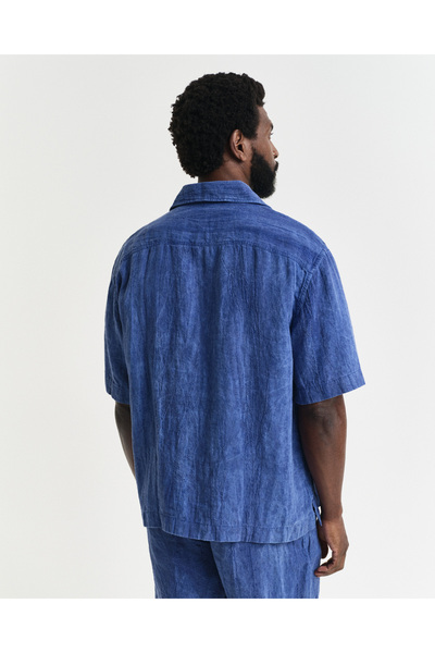 Gant Erkek Lacivert Relaxed Fit Klasik Yaka Gömlek