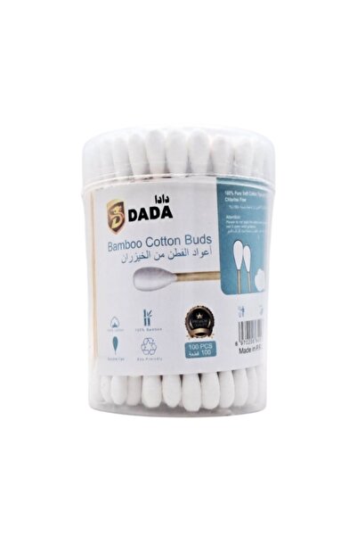 Dada أعواد أذن من القطن من الخيزران، 100 قطعة