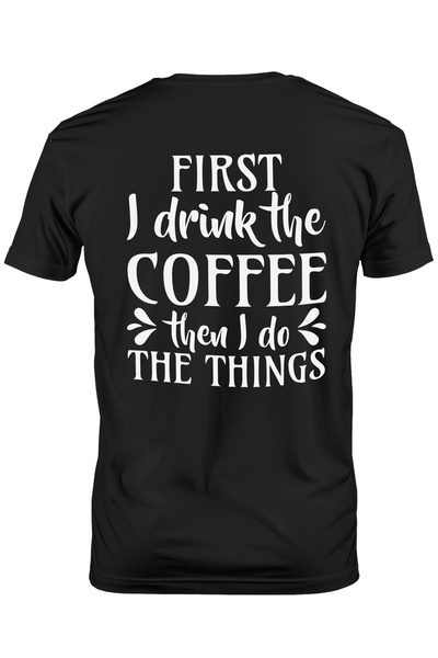 StoryGift Romania Tricou bărbătesc pentru cei care nu fac nimic fără cafea, c...