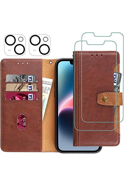 Gimane Set huse cu clapă, 2 folii de protecție pentru cameră și 2 folii de pr...