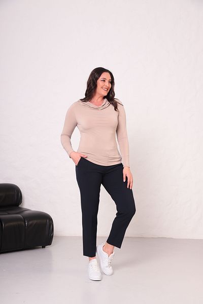 Shahiqa Plus Size Draped Collar Bodycorn Blouse
