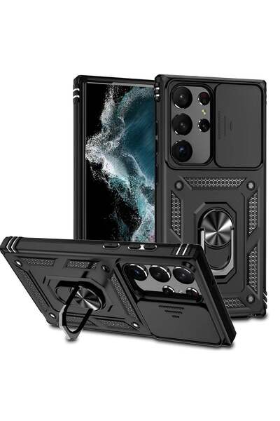 REOCLE غلاف هاتف مع غطاء للكاميرا وحماية من السقوط وغطاء مريح لهاتف Galaxy S2...