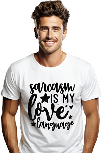 StoryGift Romania Tricou Barbati Cu Inimioara Si Stelute Cu Mesajul "sarcasmu...