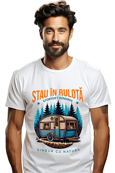 StoryGift Romania Ανδρικό μπλουζάκι με στάμπα στο μπροστινό μέρος:  "Είμαι στ...