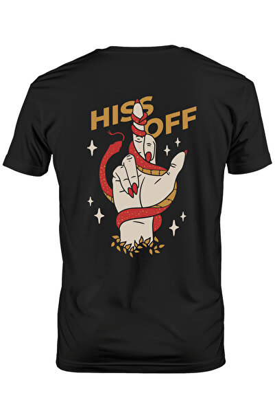StoryGift Romania Tricou Barbati Cu Mesaj In Engleza Hiss Off, Sarpe, Mana, S...