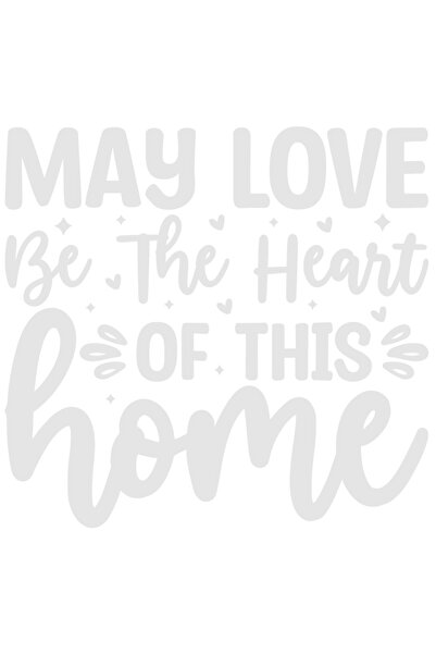 StoryGift Romania Sticker Adeziv 20CM Exterior cu inimioare si mesajul "Fie ca iubirea sa fie inima acestei case