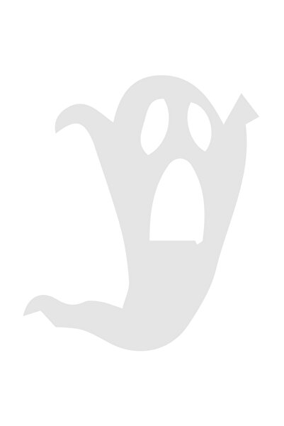 StoryGift Romania Sticker Adeziv 20CM Exterior cu o fantoma speriata - Halloween , Vinyl Alb, 20 cm