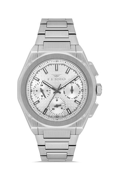 FERRO Silver Steel Cord Men's Wristwatch Fm43013A-A