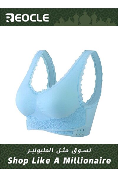 REOCLE حمالات صدر نسائية من الدانتيل بإبزيم جانبي متقاطع من الأمام، حمالات صد...