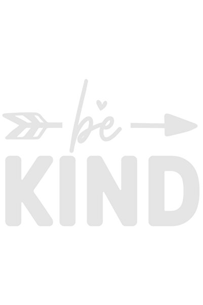 StoryGift Romania Sticker Adeziv 20CM Exterior cu mesajul in engleza "Be kind" - fii bun , Vinyl Alb, 20 cm