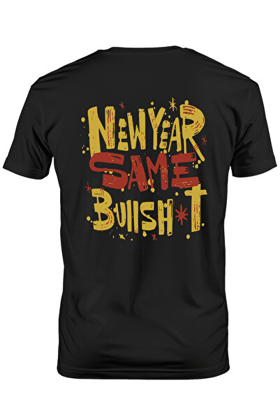 StoryGift Romania Tricou Barbati New Year Same Bullsh*t, Cu Imprimeu Pe Spate...