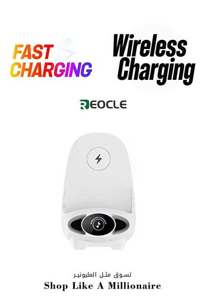 REOCLE Wireless Charger Mini Chair Wireless Fast Charger Multifunctional Phone Holder Cell Phone Stand