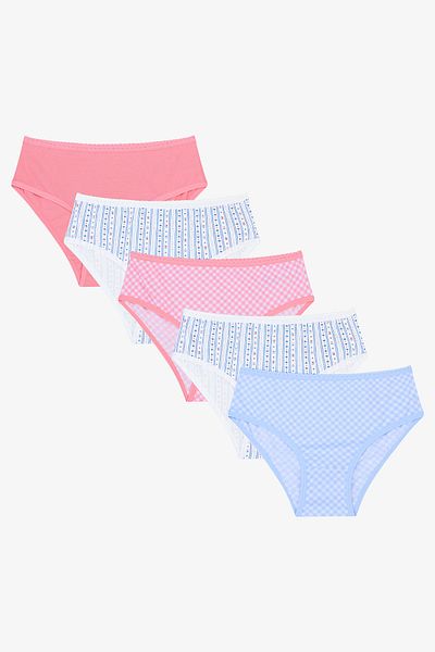 Penti Mehrfarbige 5-teilige Slip-Höschen „Bloom“ für Mädchen