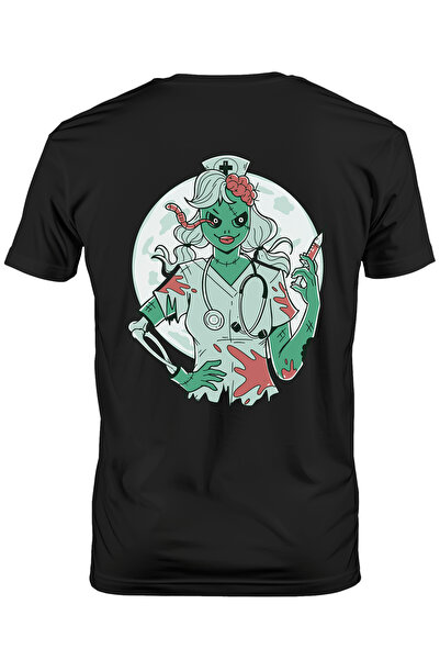 StoryGift Romania Tricou Barbati Cu Asistenta, Monstru, Zombie, Halat, Cu Imp...