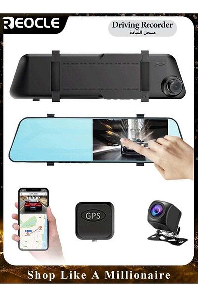 REOCLE 2K Mirror Dash Cam Backup Camera 1080P Full HD Smart Rearview Mirror