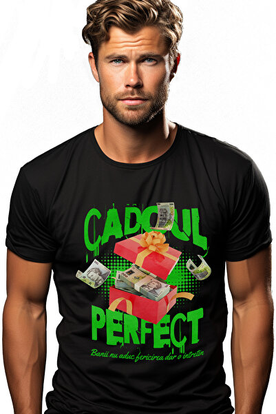 StoryGift Romania Tricou Barbati Cadoul Perfect - Teanc De 500 De Lei Romanes...