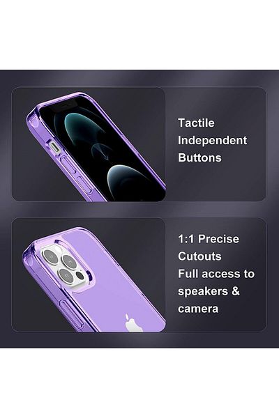 JETech Protective case for iPhone 12 Pro Max JETech, TPU, purple, 6.7 inches