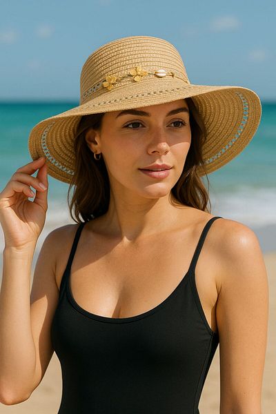 demirosa Straw Beach Hat