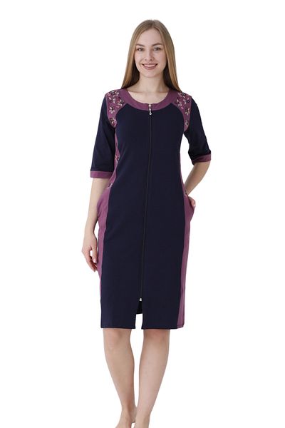 ROMEO LİFE Rochie de damă din bumbac lycra cu fermoar 7124
