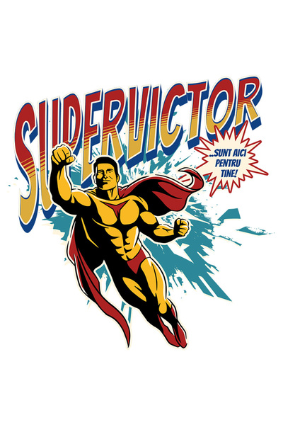 StoryGift Romania Sticker Autocolant 70CM Super Victor, SuperErou Sunt Aici P...